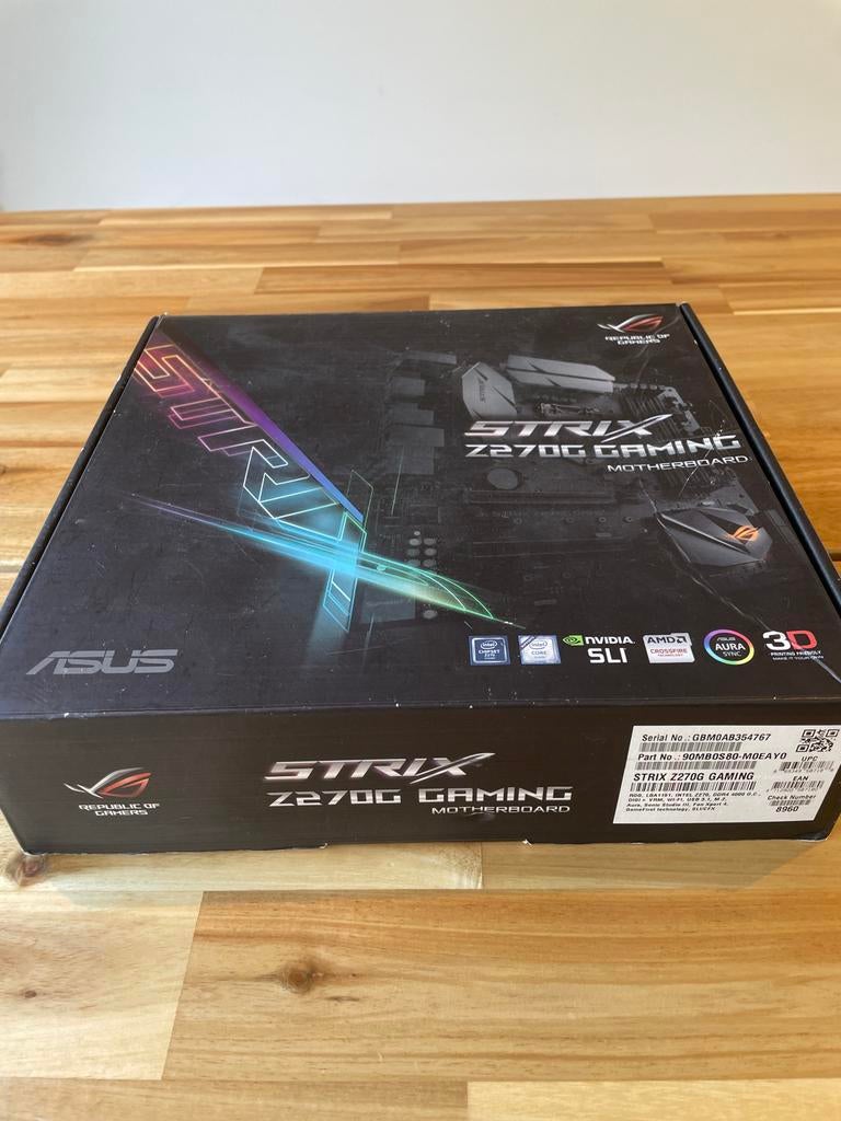 Asus Strix Z270G mATX moederbord met Intel i5-7600K CPU, Computers en Software, Ophalen of Verzenden, Gebruikt, Intel, DDR4