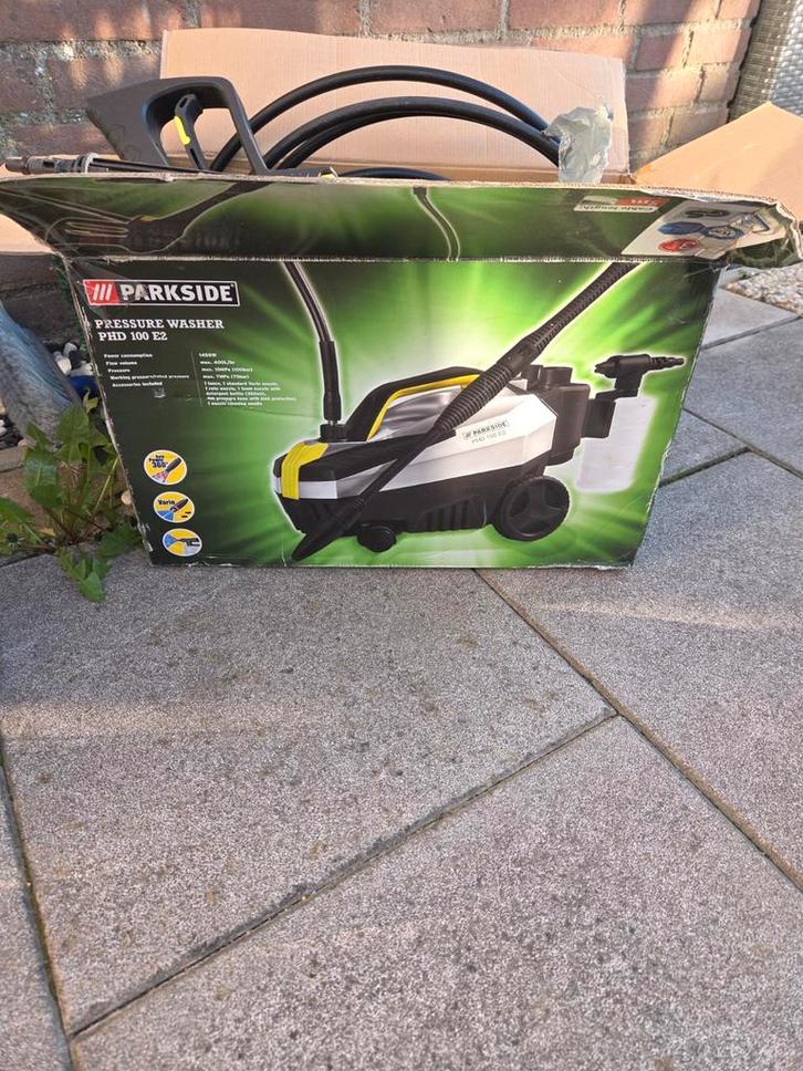 Parkside Hogedrukreiniger PHD 100 E2 1x gebruikt, Tuin en Terras, Hogedrukreinigers, Gebruikt, Elektrisch, Met regelbare waterdruk
