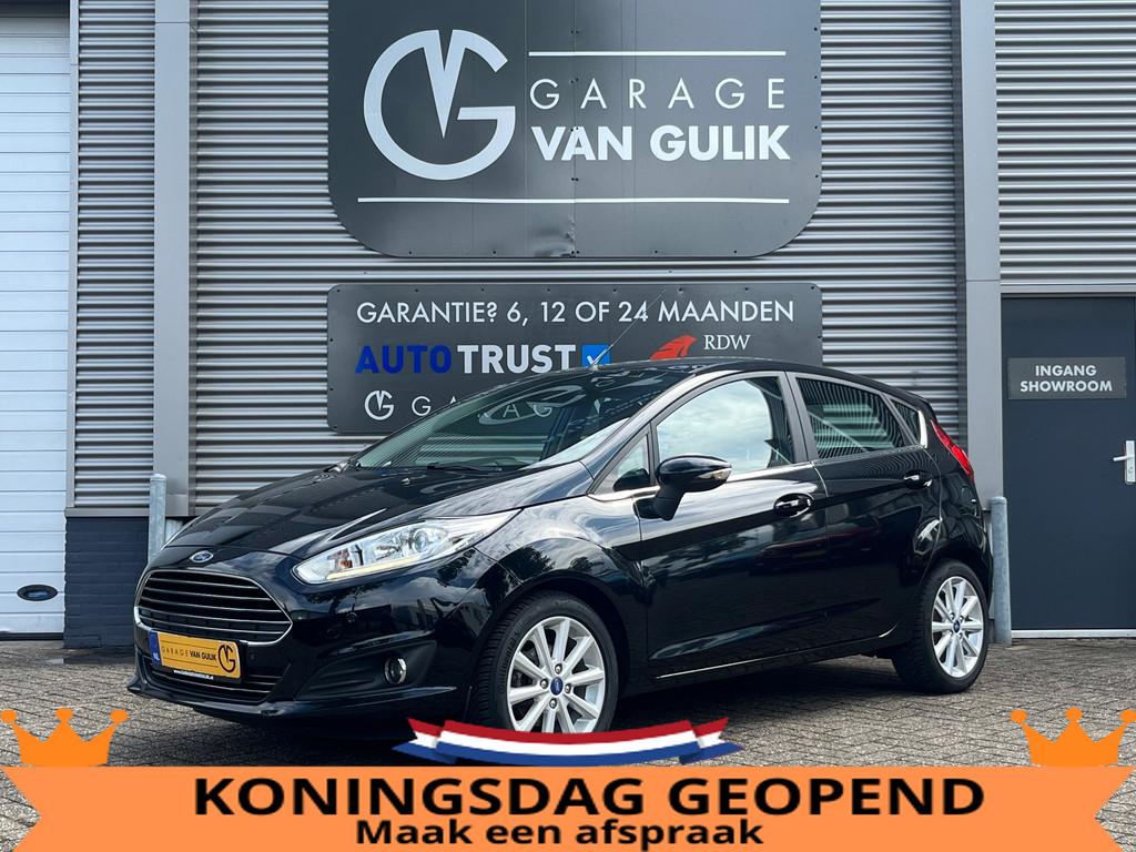 Ford Fiesta 1.0 101PK Automaat,Trekhaak,Clima,StoelVerw,Elek, Gebruikt, Zwart, Origineel Nederlands, Bedrijf