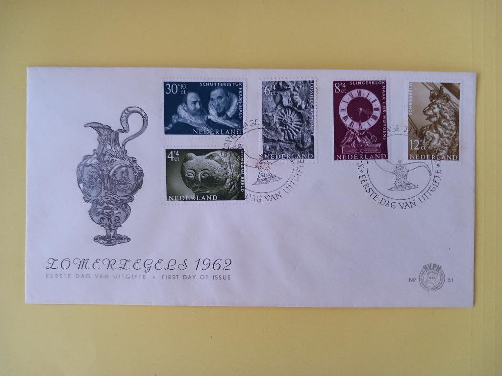 1962 Zomerzegels FDC E51 blanco met open klep e3, Postzegels en Munten, Postzegels | Eerstedagenveloppen, Verzenden, Onbeschreven