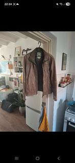 G-Star leren jas, maat M (valt klein), Bruin, Maat 48/50 (M), Ophalen of Verzenden, Zo goed als nieuw