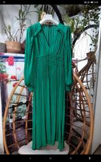 Maje Groene jurk met lange mouwen, Kleding | Dames, Jurken, Ophalen of Verzenden, Maat 36 (S), Maje, Zo goed als nieuw