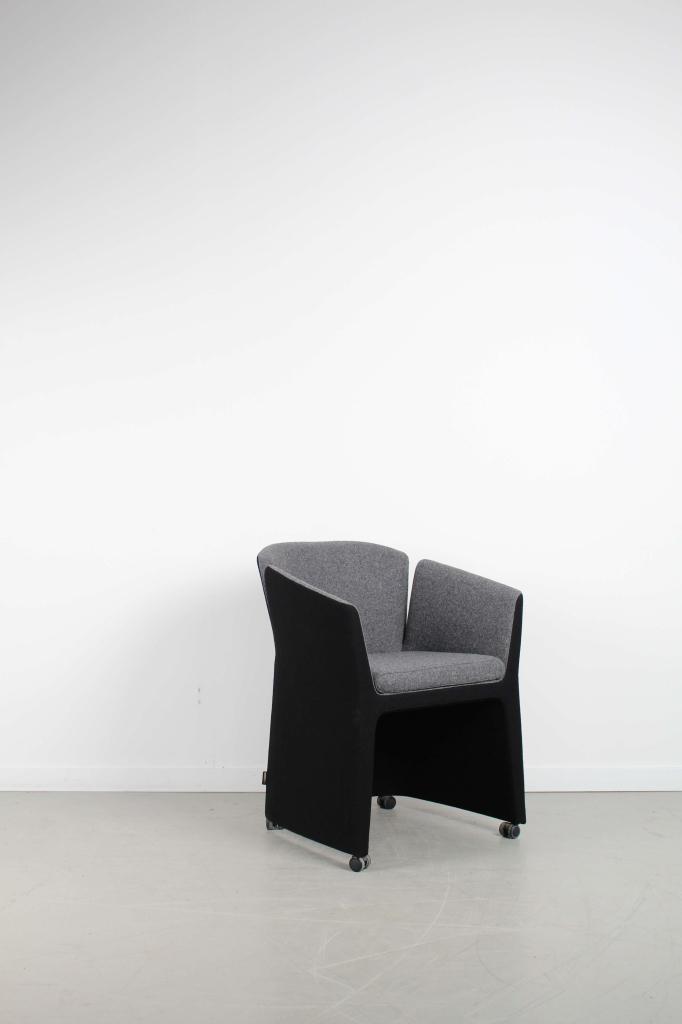 1x Montis Lotus Fauteuil Grijs/Zwart Stof, Niet ingevuld, Minder dan 75 cm, Niet ingevuld, Ophalen of Verzenden