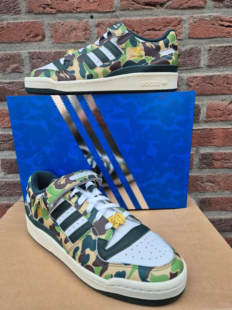 adidas x BAPE "GREEN CAMO" (2023) maat 45 - nieuw in doos!, Overige kleuren, Nieuw, Ophalen of Verzenden, Sneakers of Gympen