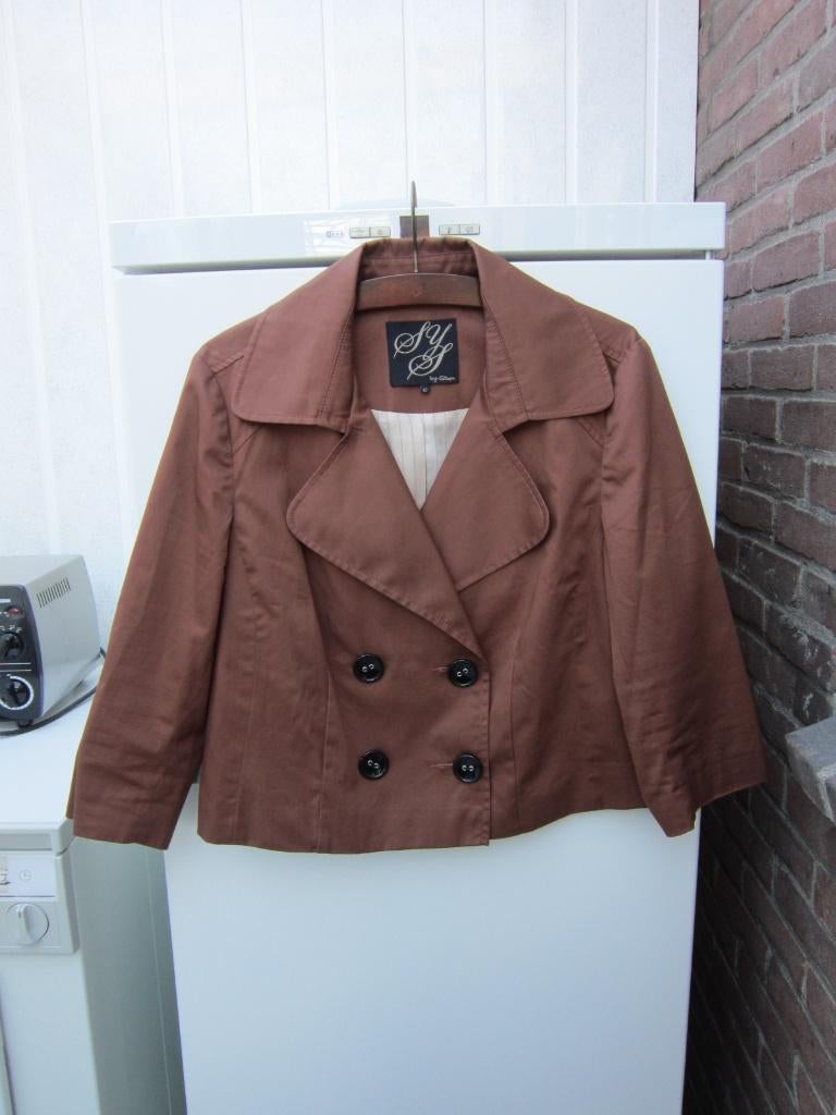 Jasje, Bruin, Maat 42, Merk Steps, 100% Katoen., Kleding | Dames, Jasjes, Kostuums en Pakken, Bruin, Maat 42/44 (L), Ophalen of Verzenden