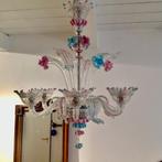 Venetiaanse glazen kroonluchter 6 arms, Ophalen, Gebruikt, Venetiaans