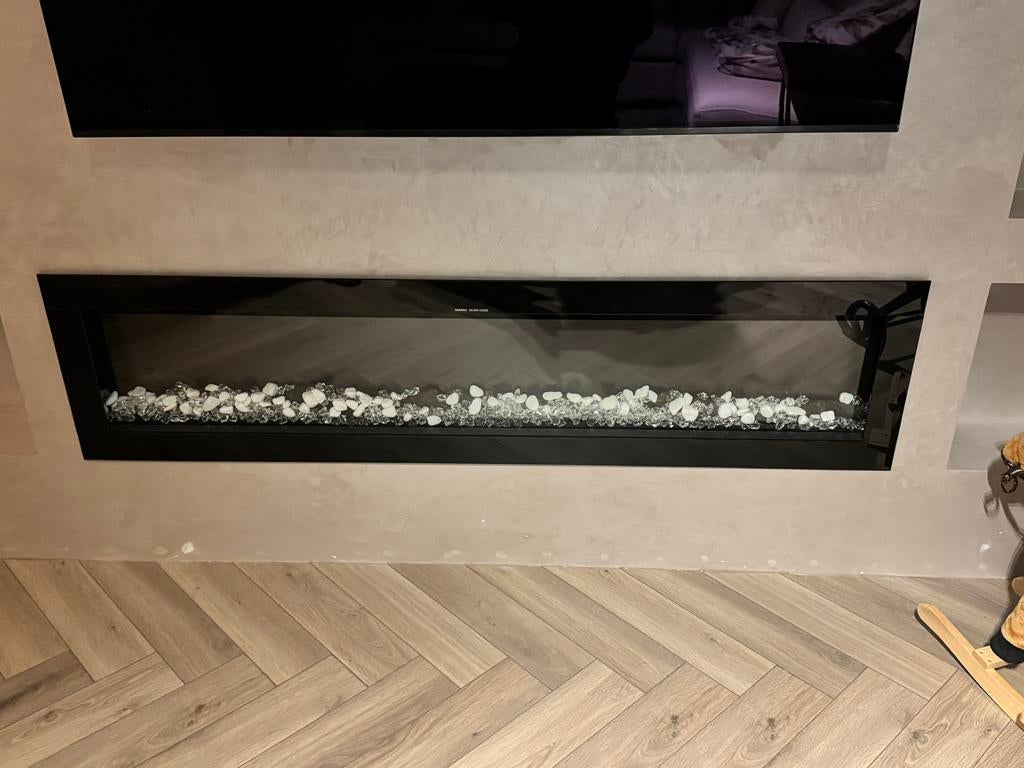 Luxe elektrische haard met verwarming, Ophalen of Verzenden, Zo goed als nieuw, Inbouwhaard, Elektrische haard