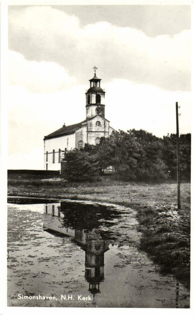Simonshaven, N.H. Kerk - ongelopen, Ophalen of Verzenden, Voor 1920, Ongelopen, Noord-Brabant