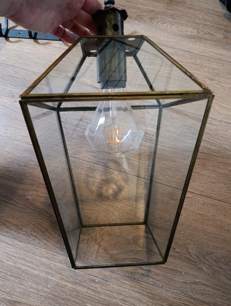 Super mooie, antieke gouden lamp, Ophalen, Zo goed als nieuw