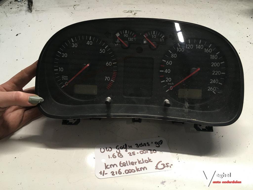 Vw Golf 4 3 drs 1.6 Benzine 1998  2500130  Km Tellerklok   1, Gebruikt, -, -, Ophalen of Verzenden