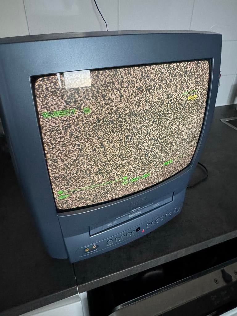 Philips TV met ingebouwde VHS-speler - werking onbekend, Ophalen, Niet werkend, 40 tot 60 cm, Philips