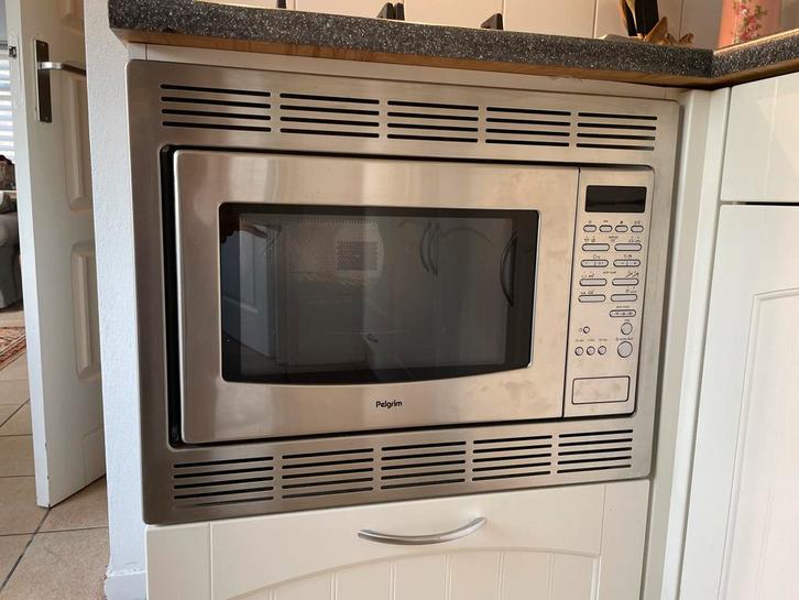 Pelgrim Inbouw Combimagnetron Oven - RVS, Witgoed en Apparatuur, Magnetrons, Gebruikt, Inbouw, Combimagnetron, 45 tot 60 cm, Grill
