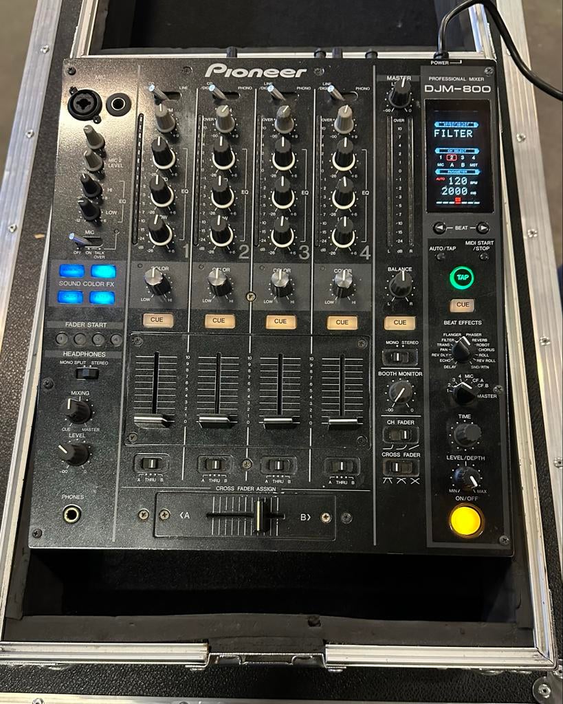Pioneer DJM-800 Professionele DJ Mixer, Ophalen of Verzenden, Gebruikt, 5 tot 10 kanalen, Microfooningang