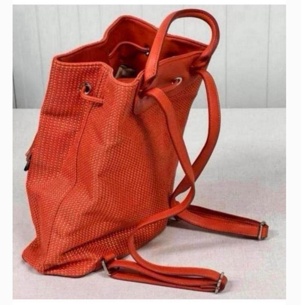 Modalu Lulu Backpack - Vintage oranje rugtas rugzak dames, Oranje, Ophalen of Verzenden, Zo goed als nieuw, H