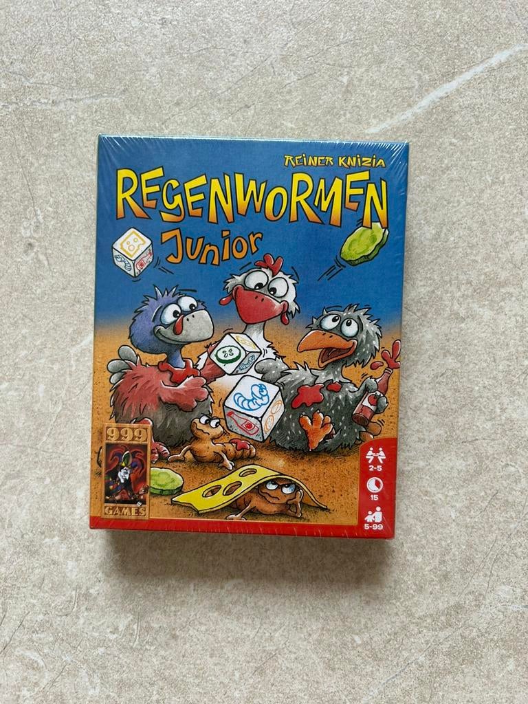 Regenwormen Junior nieuw in folie, Hobby en Vrije tijd, Gezelschapsspellen | Kaartspellen, Drie of vier spelers, Ophalen of Verzenden