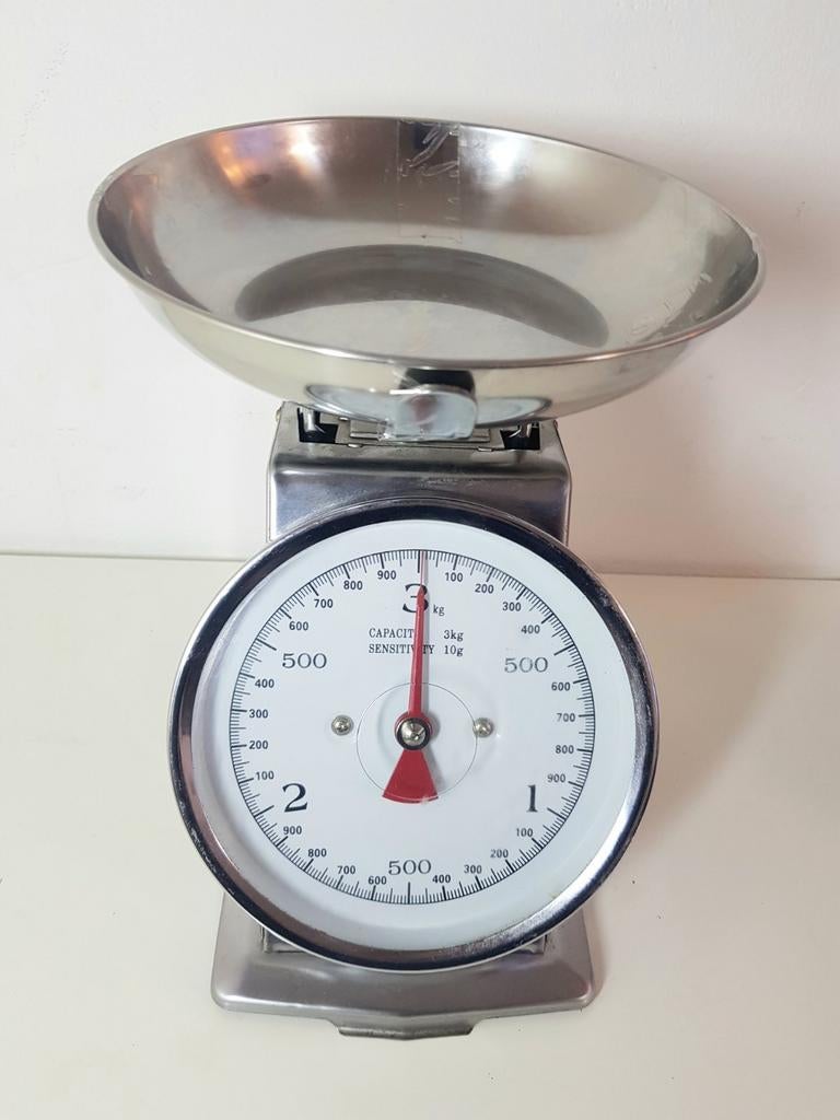 kwaliteit Weegschaal, groot, wit, tot 3 kg Keukenweegschaal, Minder dan 10 kg, Keukenweegschaal, 1 tot 500 gram, Ophalen of Verzenden