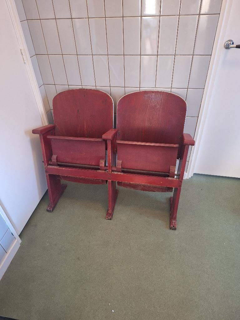 Theaterstoeltjes, Huis en Inrichting, Stoelen, Ophalen, Gebruikt, Twee, VintGe