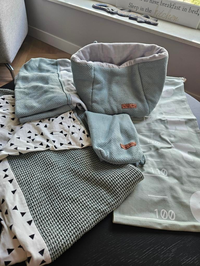 Stone green items voor een babykamer (o.a. Baby's only), Ophalen of Verzenden, Gebruikt, Kleed of Kussen