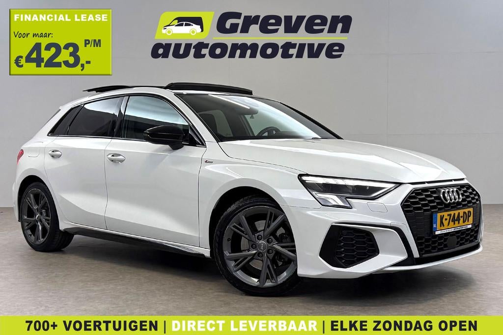 Audi A3 35 TFSI S-Line | Pano | Virtual | Cruise | Carplay |, Auto's, Audi, Stof, 4 cilinders, 150 pk, Wit
