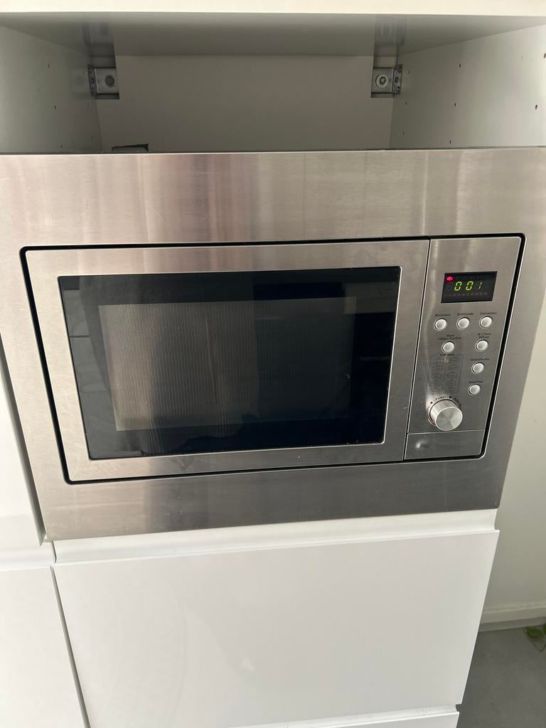 Inbouw Combimagnetron RVS -gebruikt, Witgoed en Apparatuur, Combimagnetron, 60 cm of meer, Grill, Ophalen of Verzenden