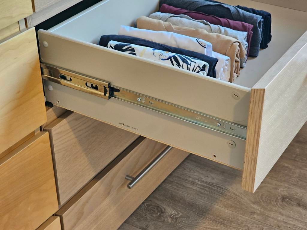 IKEA MALM met 100% uitschuifbare lades + RVS grepen, Huis en Inrichting, Kasten | Ladekasten, Ophalen, 50 tot 100 cm, Zo goed als nieuw