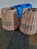 2 Riviera Maison lampenkappen riet, Gebruikt, 25 tot 50 cm, Rond, Landelijk, Riviera Maison