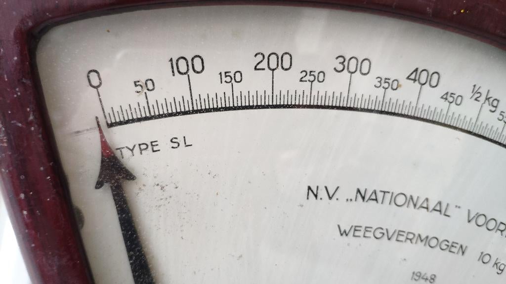 Nationaal antieke weegschaal Type SL 1948 tot 10 Kg Voorburg, Antiek en Kunst, Ophalen