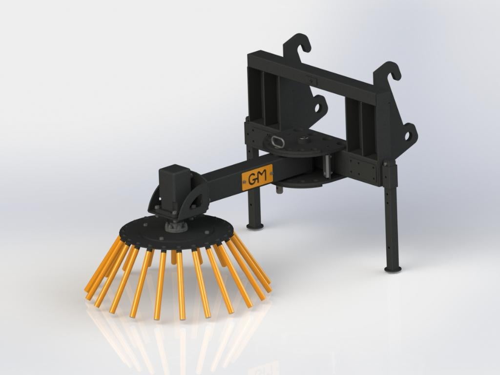 NIEUW onkruidborstel voor minishovel of minigraver, Ophalen of Verzenden, Nieuw