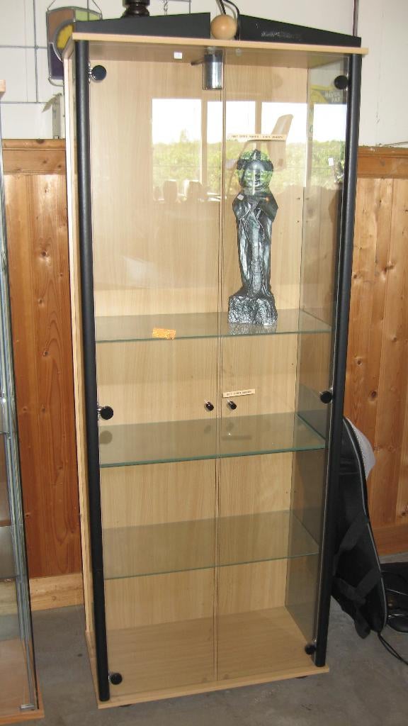 vitrinekast, Huis en Inrichting, Kasten | Vitrinekasten, Ophalen, 50 tot 100 cm, Zo goed als nieuw, 150 tot 200 cm