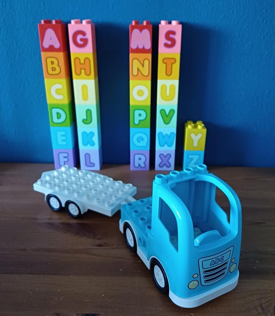 Duplo lego Truck met alfabet, Kinderen en Baby's, Speelgoed | Duplo en Lego, Ophalen of Verzenden, Zo goed als nieuw, Duplo