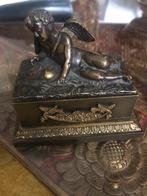 Empire Cupido 2 e periode Inktstel brons vuurverguld, Ophalen of Verzenden