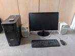 windows 10 desktop pc met monitor en boxjes, Computers en Software, Desktop Pc's, Ophalen, 2 tot 3 Ghz, Met monitor, 8 GB