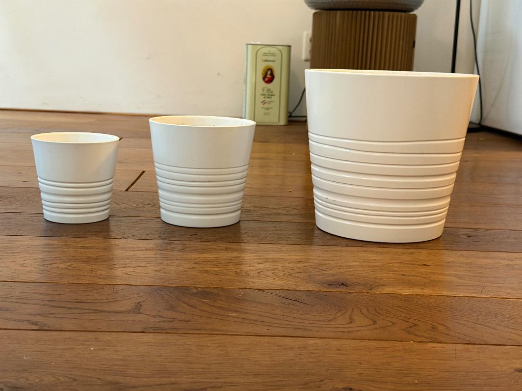 Bloempots ikea, Tuin en Terras, Bloempotten, Gebruikt, Rond, Ophalen of Verzenden, Balkon