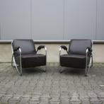 Fauteuil Nestor / Visstoel / Dyker ontwerp jaren 30, Ophalen, Dyker, Gebruikt, 75 tot 100 cm