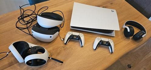 PS5 Digital Edition + PSVR2, Spelcomputers en Games, Spelcomputers | Sony PlayStation 5, Zo goed als nieuw, Playstation 5 Digital