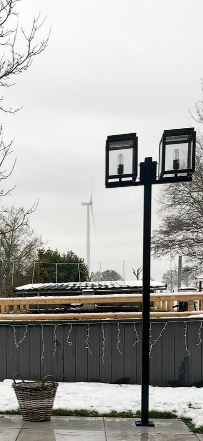 Vecht tuinlantaarn 2-lichts Zwart (2 stuks), Tuin en Terras, Buitenverlichting, Gebruikt, Staande lamp, Aluminium, Minder dan 50 watt