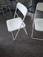 2x vintage Ikea Ted klapstoel wit design Niels Gammelgaard, Huis en Inrichting, Stoelen, Gebruikt, Twee, Wit, Vintage