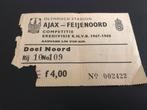 Ticket kaartje 1967 - 1968 Ajax v Feyenoord, Ophalen of Verzenden, Zo goed als nieuw, Ajax, Overige typen