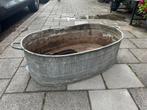 Zinken teil, Tuin en Terras, Bloembakken en Plantenbakken, Ophalen, Gebruikt, Metaal, 30 tot 60 cm