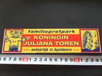 sticker Apeldoorn Familiepark Koningin Juliana Toren, Verzamelen, Ophalen, Zo goed als nieuw, Bedrijf of Vereniging