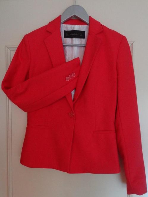 Colbertje * Zara * Maat S * ZGAN, Kleding | Dames, Jasjes, Kostuums en Pakken, Zo goed als nieuw, Jasje, Maat 36 (S), Rood, Ophalen