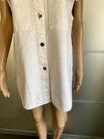 i481 Nieuw: lange oversized bodywarmer spijker jeans wit S/M, Kleding | Dames, Bodywarmers, Ophalen of Verzenden, Nieuw, Maat 36 (S)