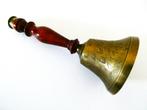 Oude messing handbel, vergaderbel tafelbel schoolbel bel, Antiek en Kunst, Antiek | Koper en Brons, Ophalen of Verzenden