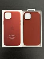 Apple iPhone 14 Plus leather case umber (nieuw), Ophalen, Nieuw, IPhone 14 Plus, Frontje of Cover