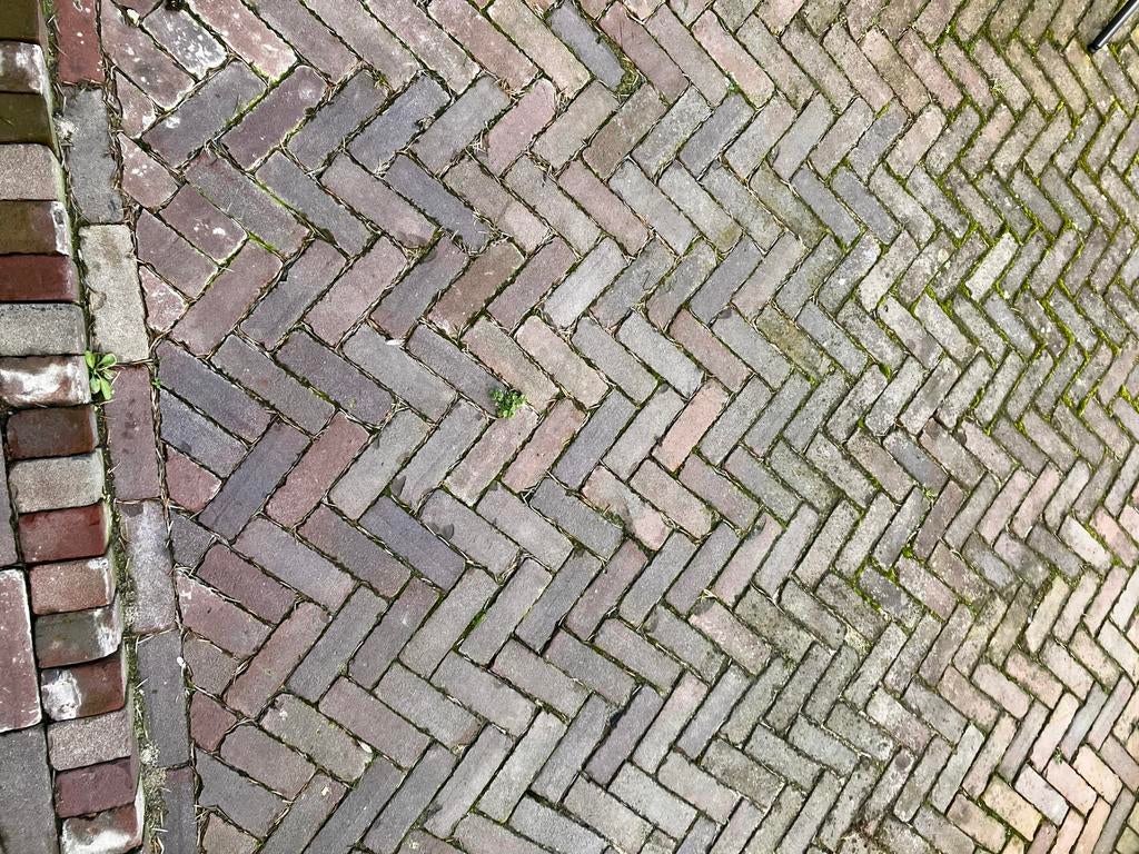 Oude gebakken klinkers - 7 duimers, Tuin en Terras, Tegels en Klinkers, Gebruikt, Klinkers, Overige materialen, 10 m² of meer