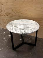 Buitenkans! Prachtige marmeren salontafel, Ophalen, Rond, 50 tot 100 cm, Zo goed als nieuw