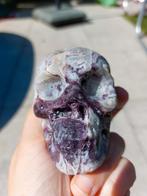 Paarse sfaleriet/ sfaleriet met fluoriet skull
Vol met druzy, Sieraden, Tassen en Uiterlijk, Edelstenen, Ophalen of Verzenden