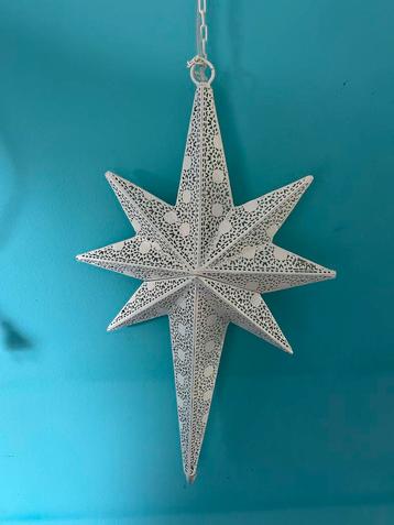Witte Metalen Ster Lamp - Zo Goed Als Nieuw! beschikbaar voor biedingen