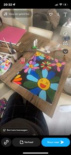 Cartoon schilderij (bieden, Antiek en Kunst, Kunst | Schilderijen | Modern, Ophalen of Verzenden