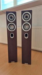 Tannoy Speakers R/S DC4T van notenhout, Gebruikt, 120 watt of meer, Front, Rear of Stereo speakers, Ophalen
